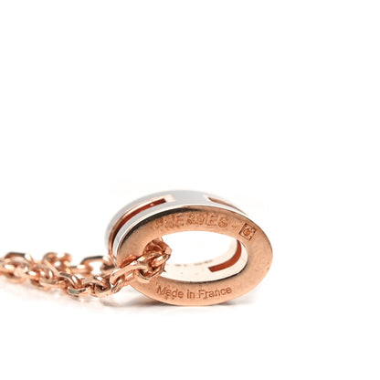 Hermes Lacquered Rose Gold Pop H Pendant Necklace Black 4 of 5