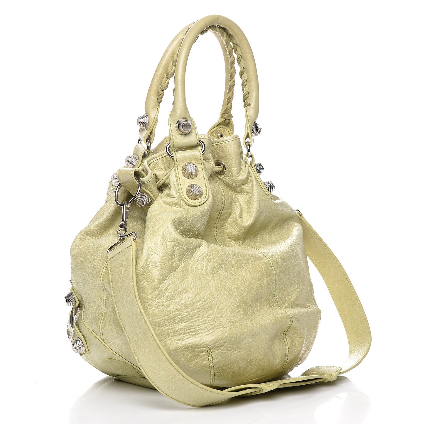 Agneau Giant 21 Silver Hardware Pompon Granny