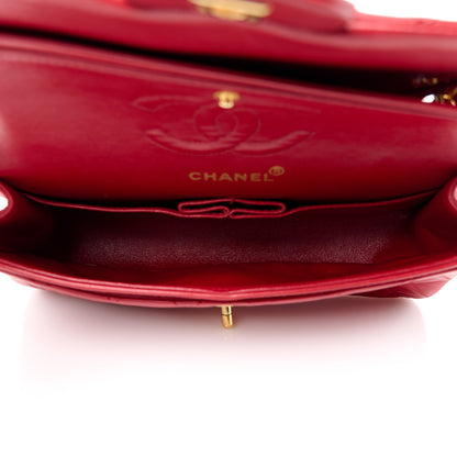 Chanel Lambskin Quilted Small Double Flap Red 5 of 17