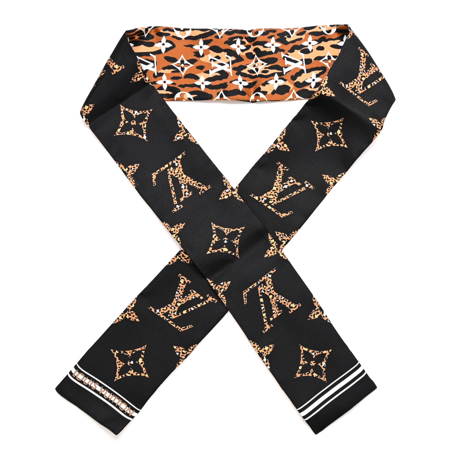 Louis Vuitton Silk Monogram Giant Jungle Bandeau Black 1 of 3