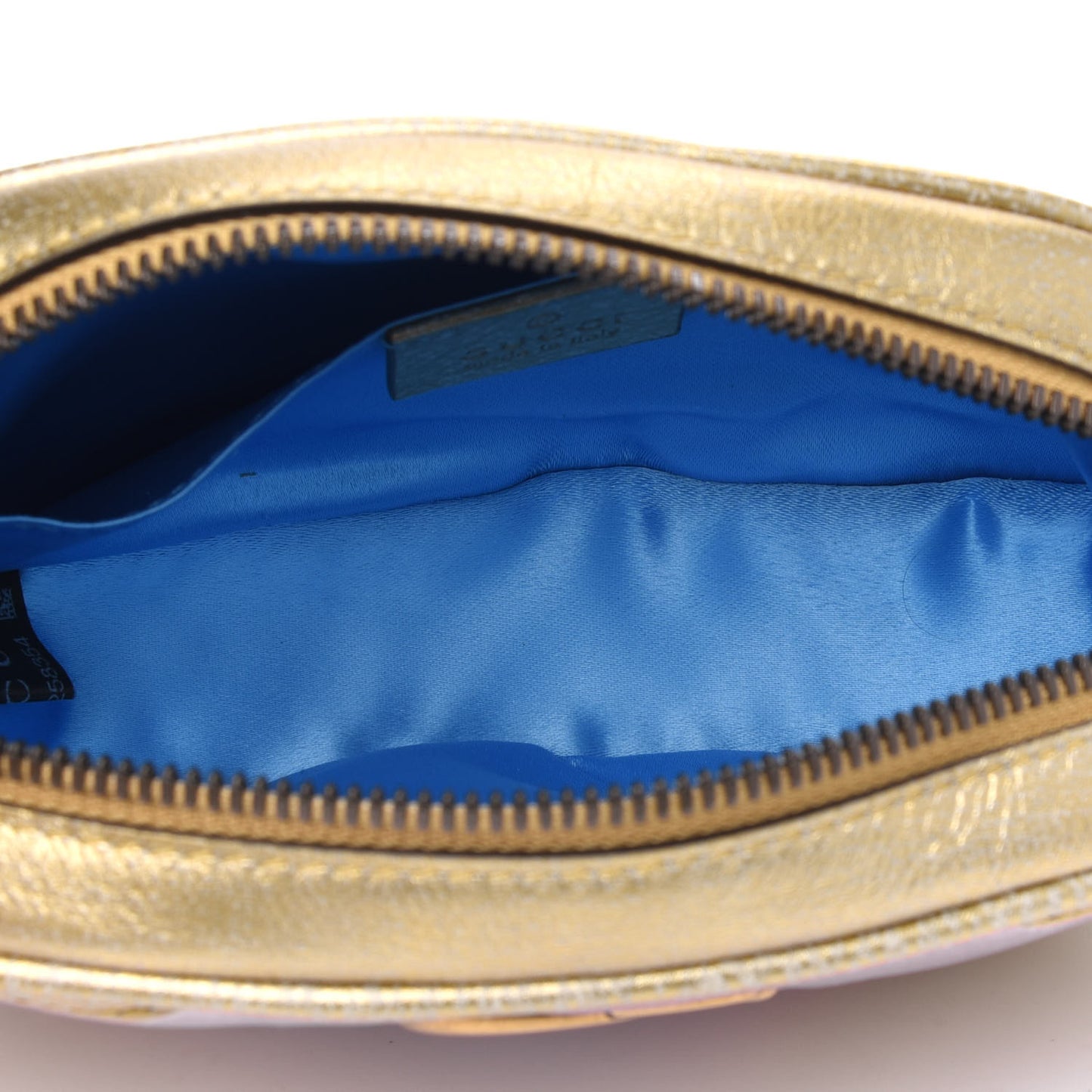 Metallic Nappa Matelasse Heart GG Marmont Belt Bag 85 34 Oro Vecchio Rosa