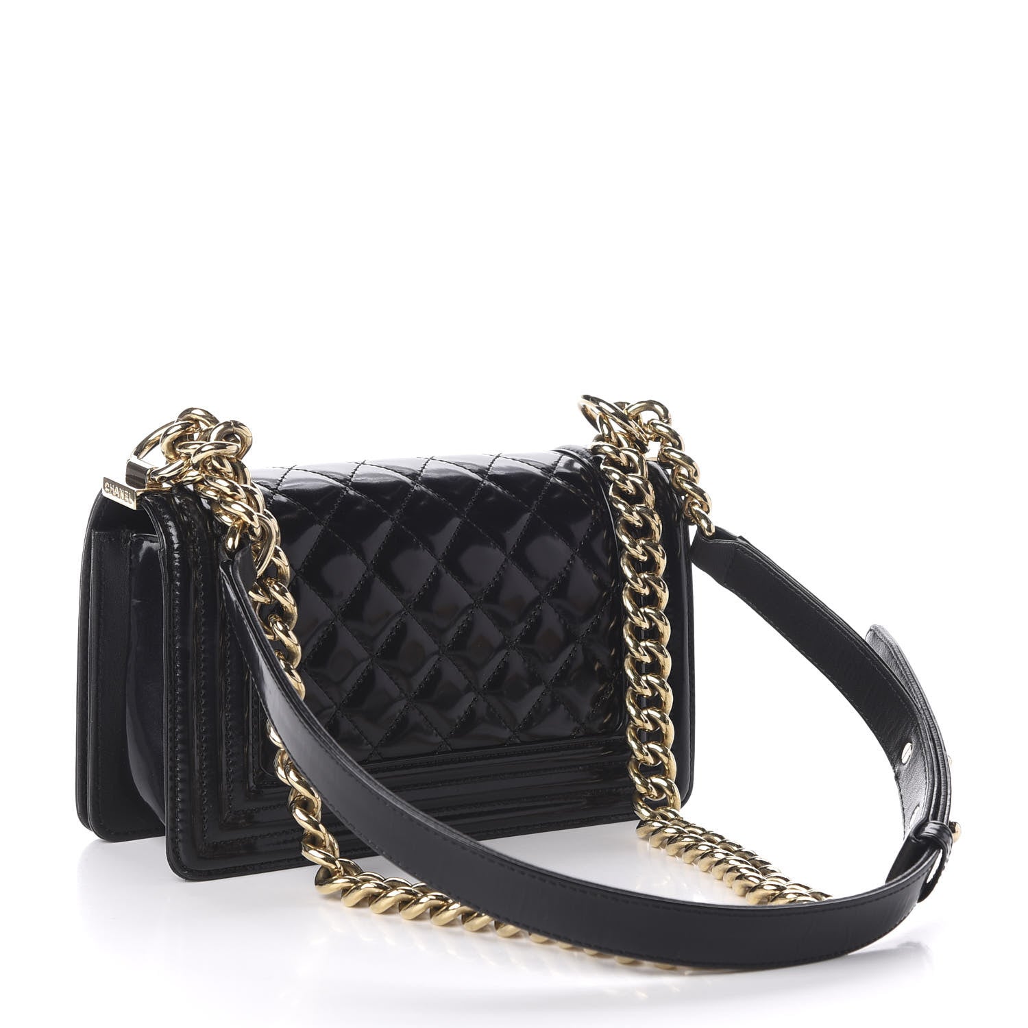 Chanel Iridescent Glazed Calfskin Quilted Small Boy Flap Black 3 of 13