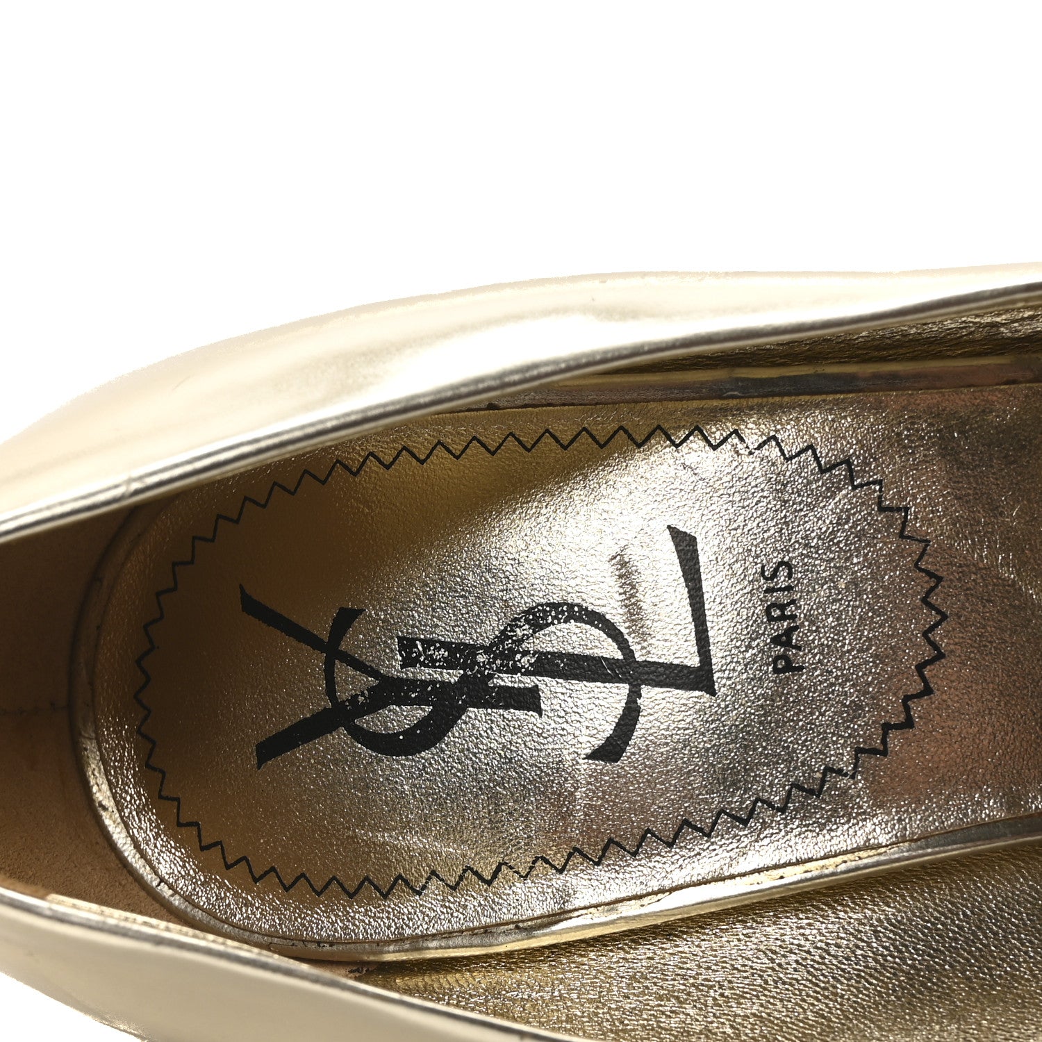 Saint Laurent Metallic Calfskin Clara Pumps 40 Gold 8 of 8