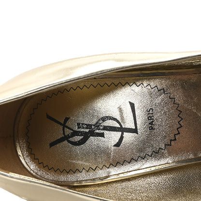 Saint Laurent Metallic Calfskin Clara Pumps 40 Gold 8 of 8
