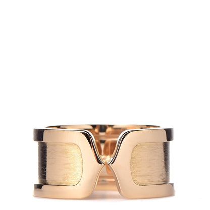 Cartier 18K Yellow Gold 10mm Logo De Ring 54 6.75 1 of 6