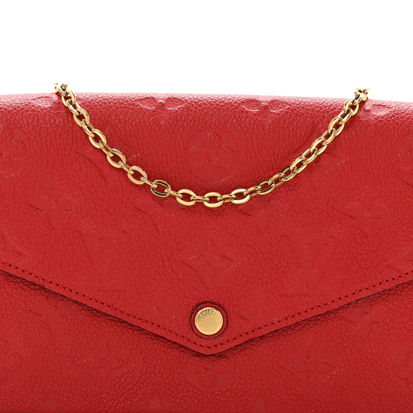 Empreinte Pochette Felicie Chain Wallet Scarlet