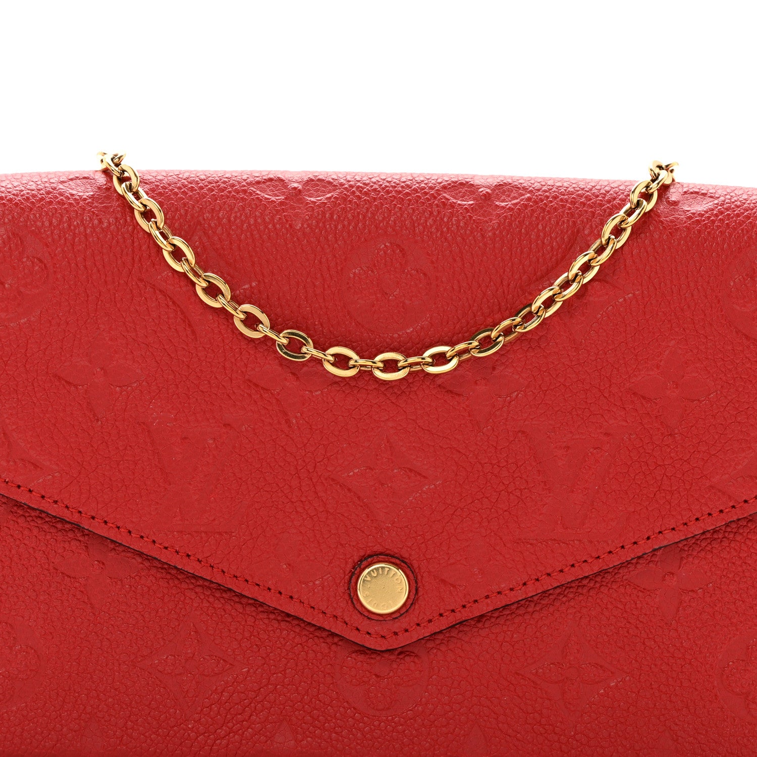 Louis Vuitton Empreinte Pochette Felicie Chain Wallet Scarlet 8 of 10