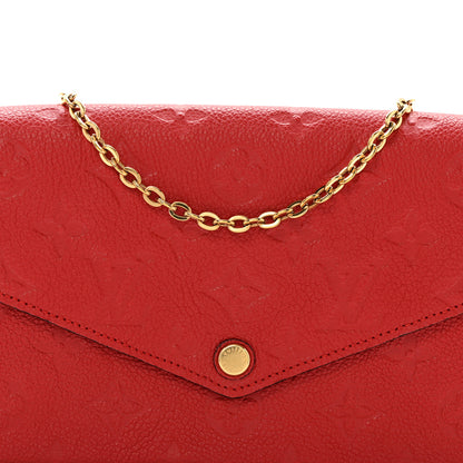 Louis Vuitton Empreinte Pochette Felicie Chain Wallet Scarlet 8 of 10