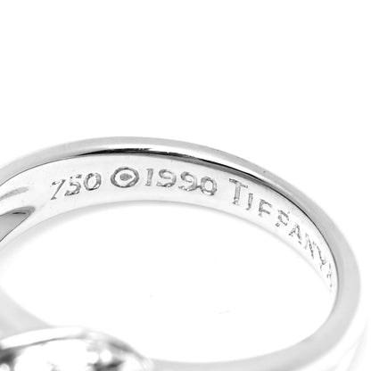 Tiffany 18K White Gold Diamond Signature X Ring 48 4.5 4 of 4