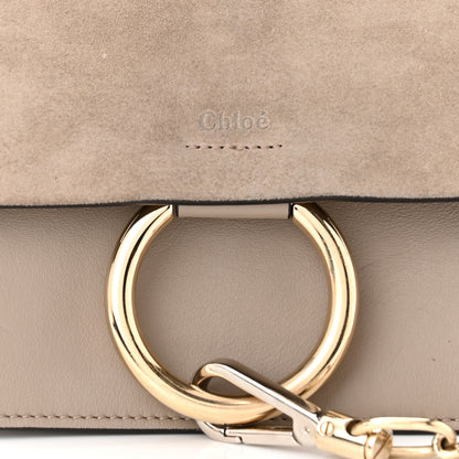 Chloe Suede Calfskin Small Faye Shoulder Bag Motty Grey 7 of 12