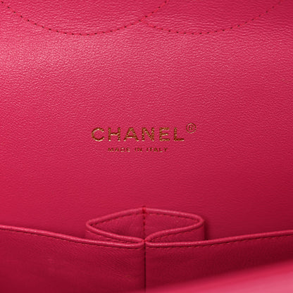 Chanel Lambskin Quilted Maxi Double Flap Fuchsia 6 of 14