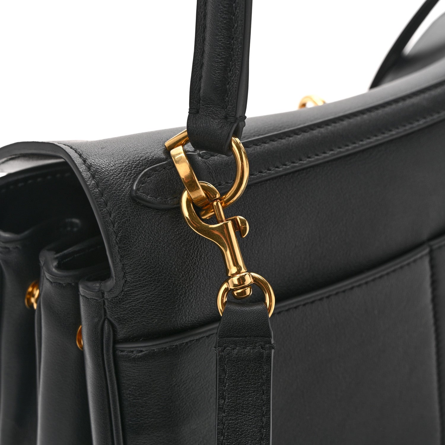 Balenciaga Natural Smooth Calfskin Small Rodeo Top Handle Handbag Black 11 of 12
