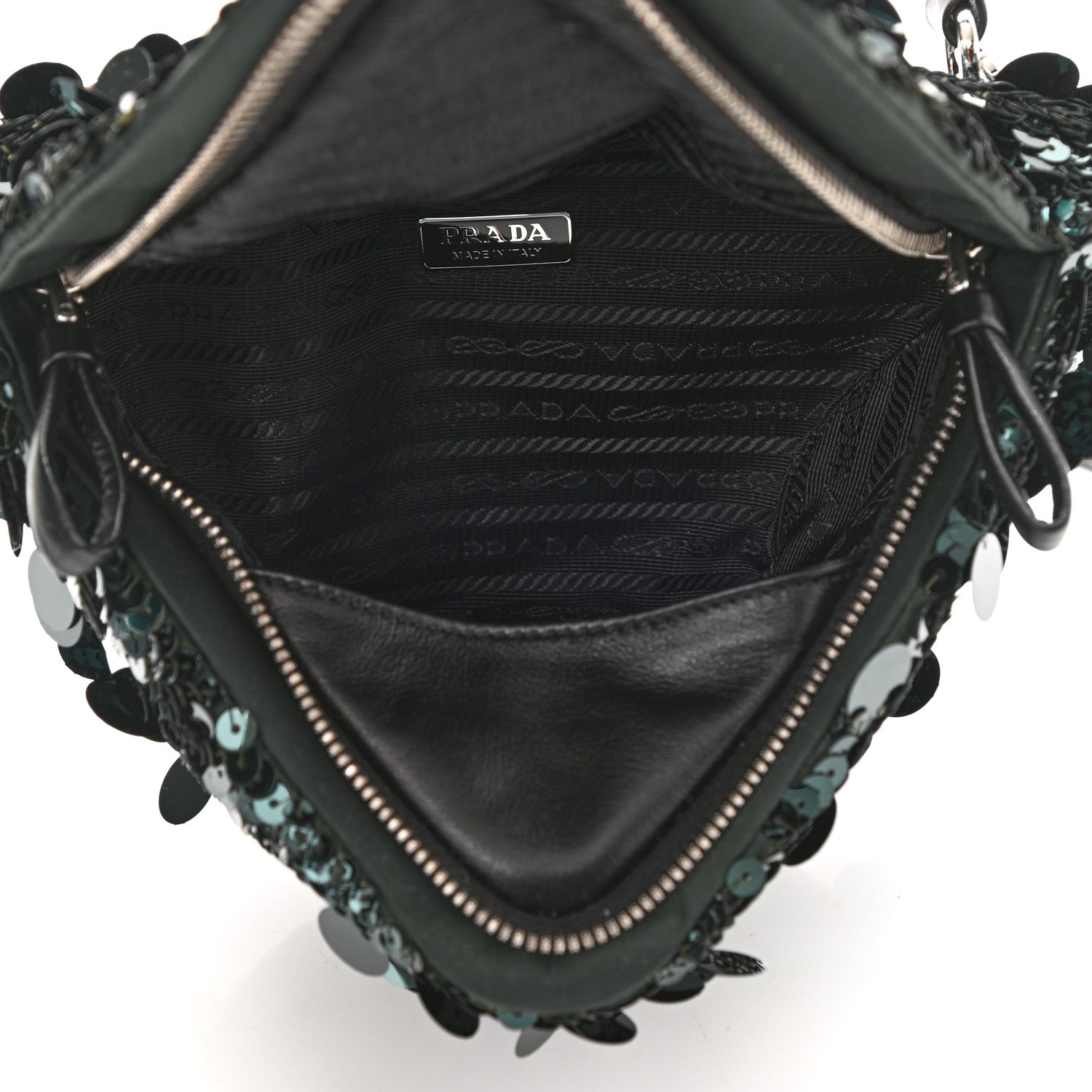 Prada Paillettes Vitello Triangle Crossbody Bottiglia 5 of 11