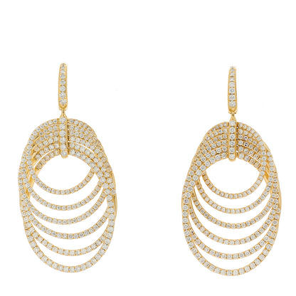 David Yurman 18K Yellow Gold Diamond Origami Drop Earrings 1 of 5