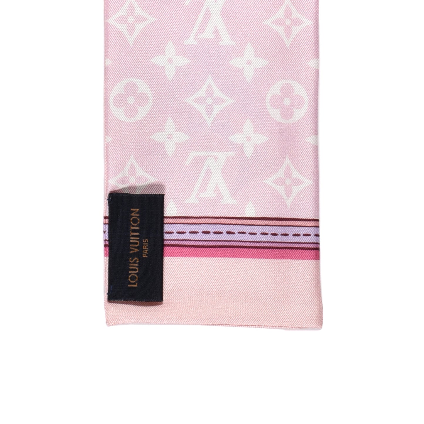 Silk Monogram Superstition Bandeau Rose Clair