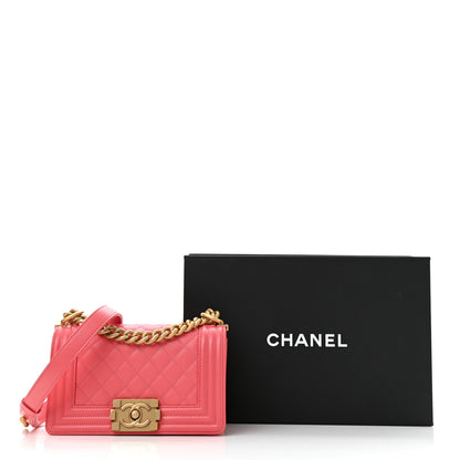 Chanel Caviar Quilted Small Boy Flap Pink 11 of 11