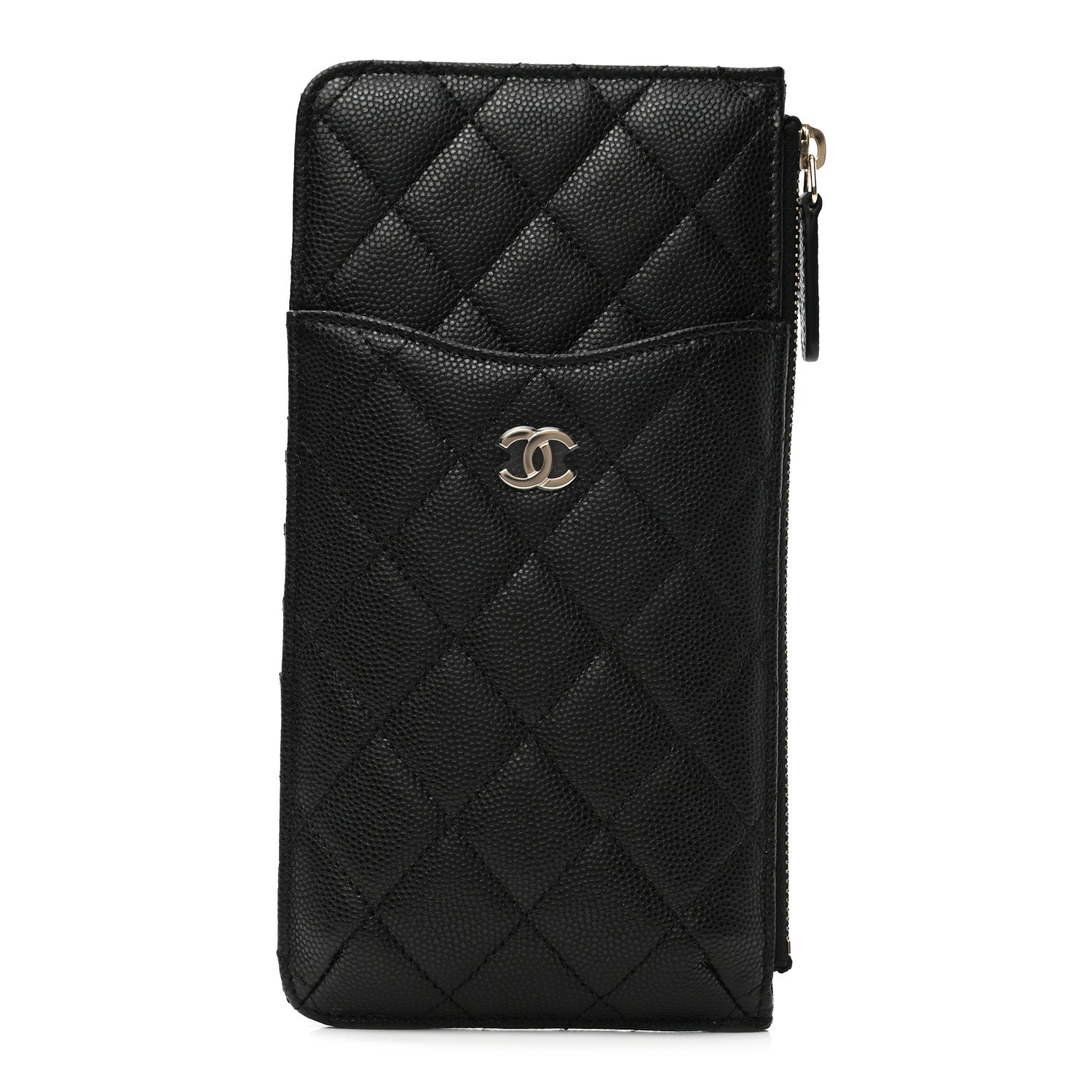 Chanel Caviar Quilted Classic Flat Wallet Pouch Black 1 of 6