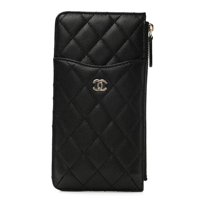 Chanel Caviar Quilted Classic Flat Wallet Pouch Black 1 of 6