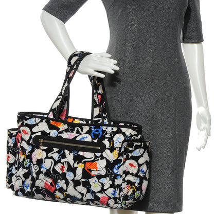 Chanel Terry Cotton Baby Animals Diaper Bag Black 2 of 8