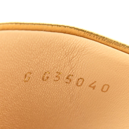Chanel Laminated Lambskin Enamel CC Mules Sandals 39 Beige 9 of 10