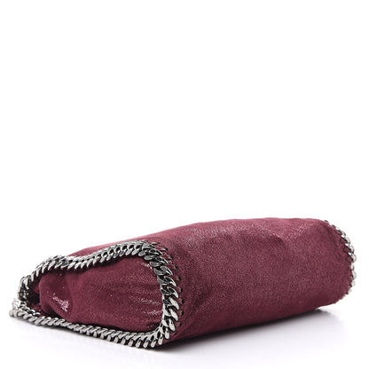 Stella McCartney Metallic Crackle Mini Falabella Fold Over Tote Burgundy 4 of 8