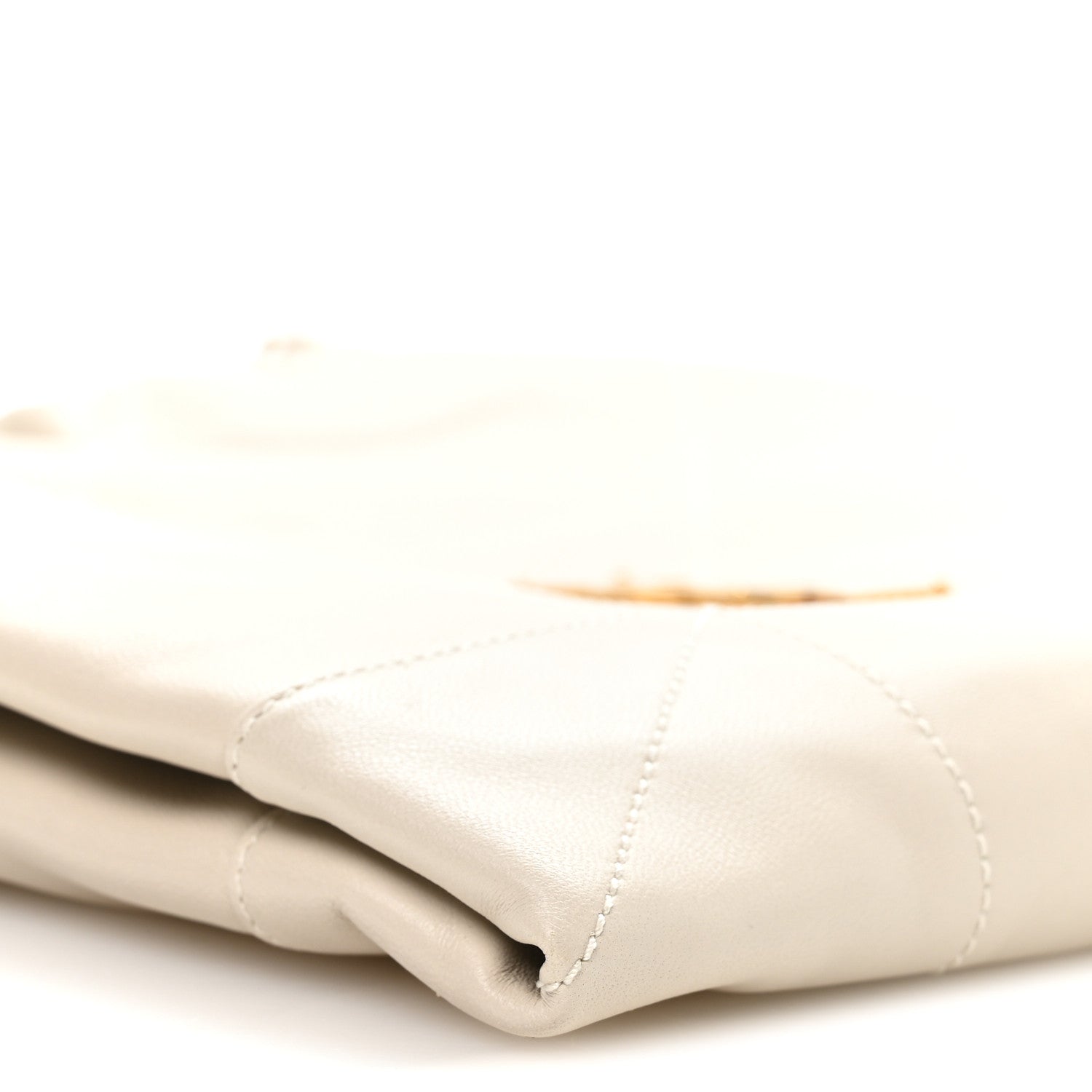 Saint Laurent Lambskin Matelasse Monogram Medium Jamie 4.3 Pochon Blanc Vintage 10 of 11
