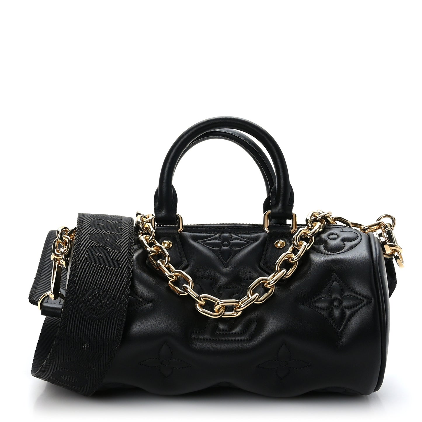 Calfskin Bubblegram Papillon BB Black