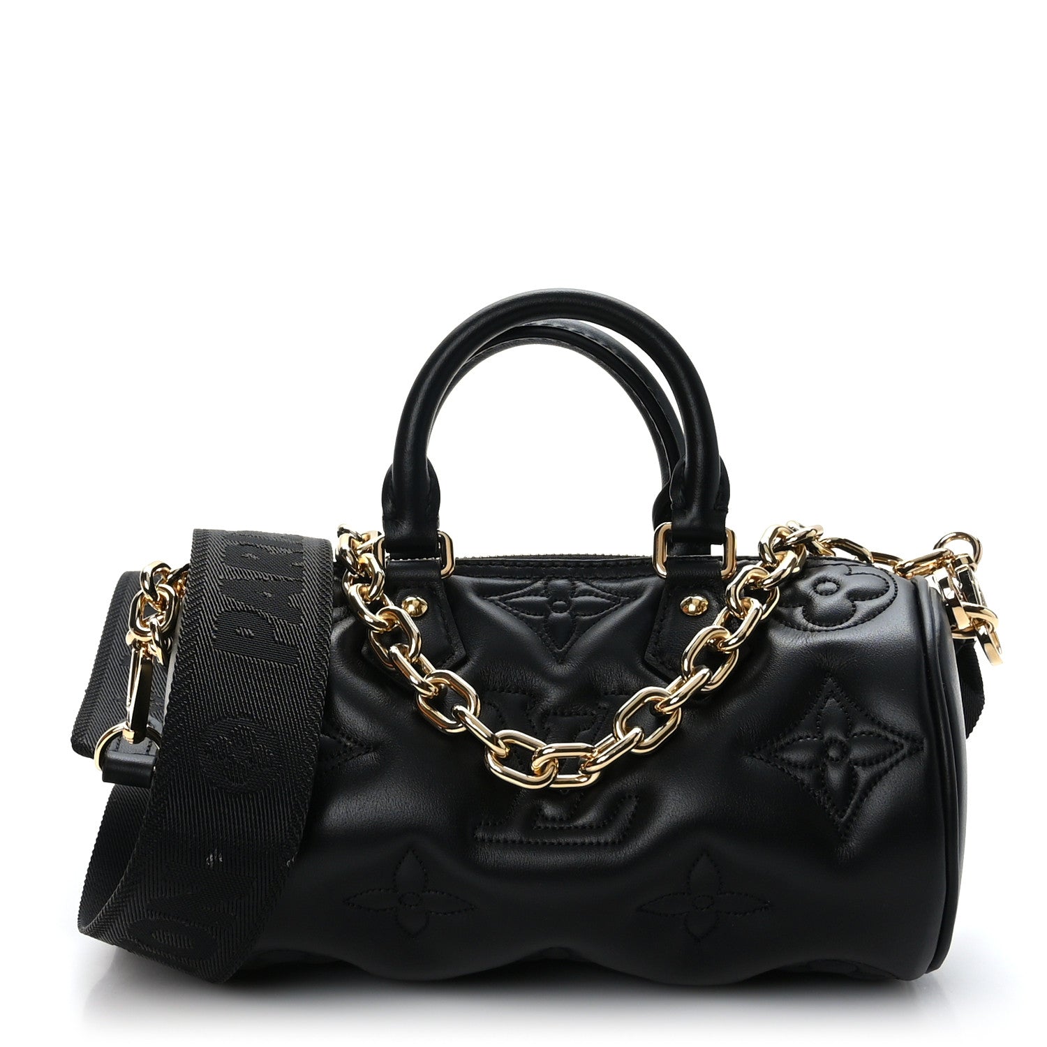 Louis Vuitton Calfskin Bubblegram Papillon BB Black 1 of 8