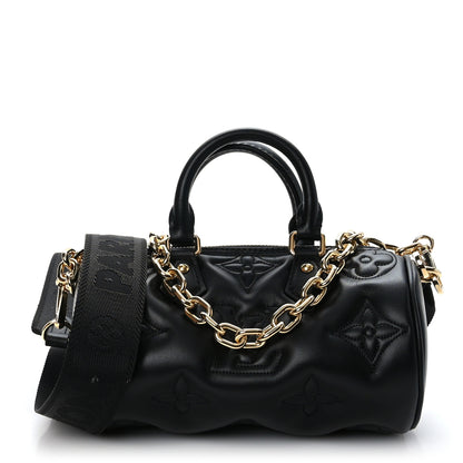 Louis Vuitton Calfskin Bubblegram Papillon BB Black 1 of 8