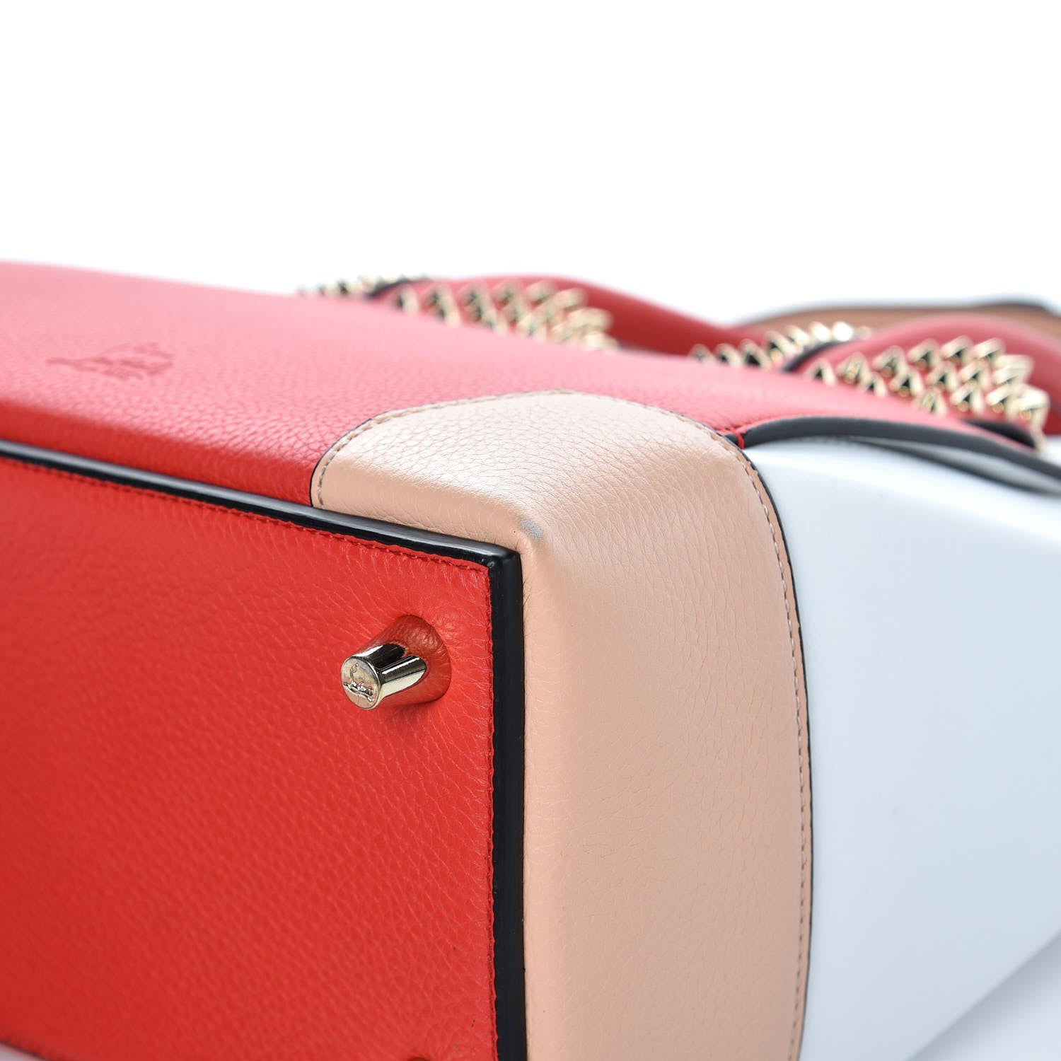 Christian Louboutin Calfskin Small Eloise Tote Fraise Poudre White 12 of 16