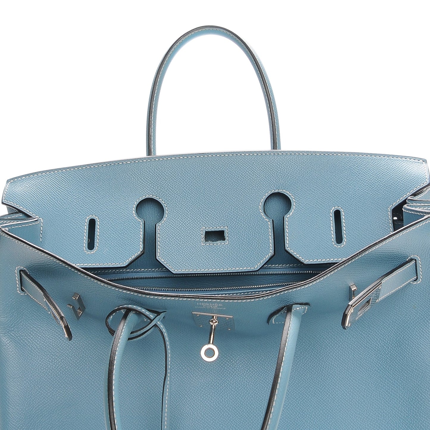 Epsom Birkin 35 Blue Jean