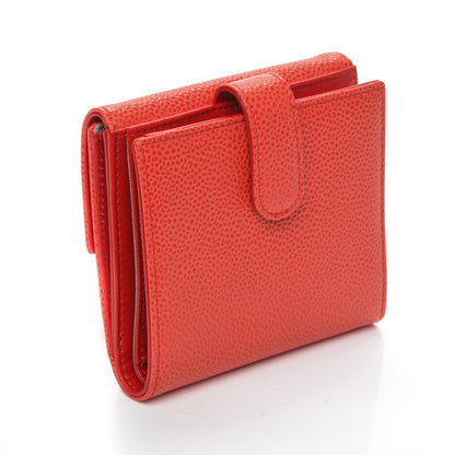 Chanel Caviar Timeless CC Compact French Wallet Red 3 of 8