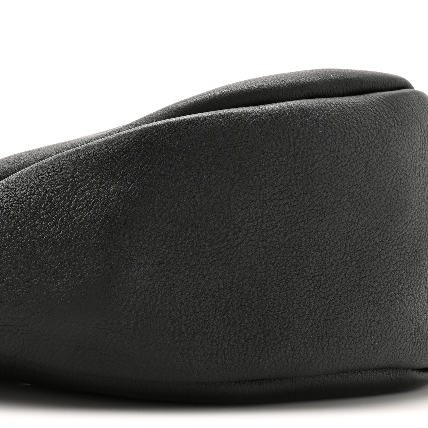 Grained Calfskin Small Slouchy Banana Bag Black