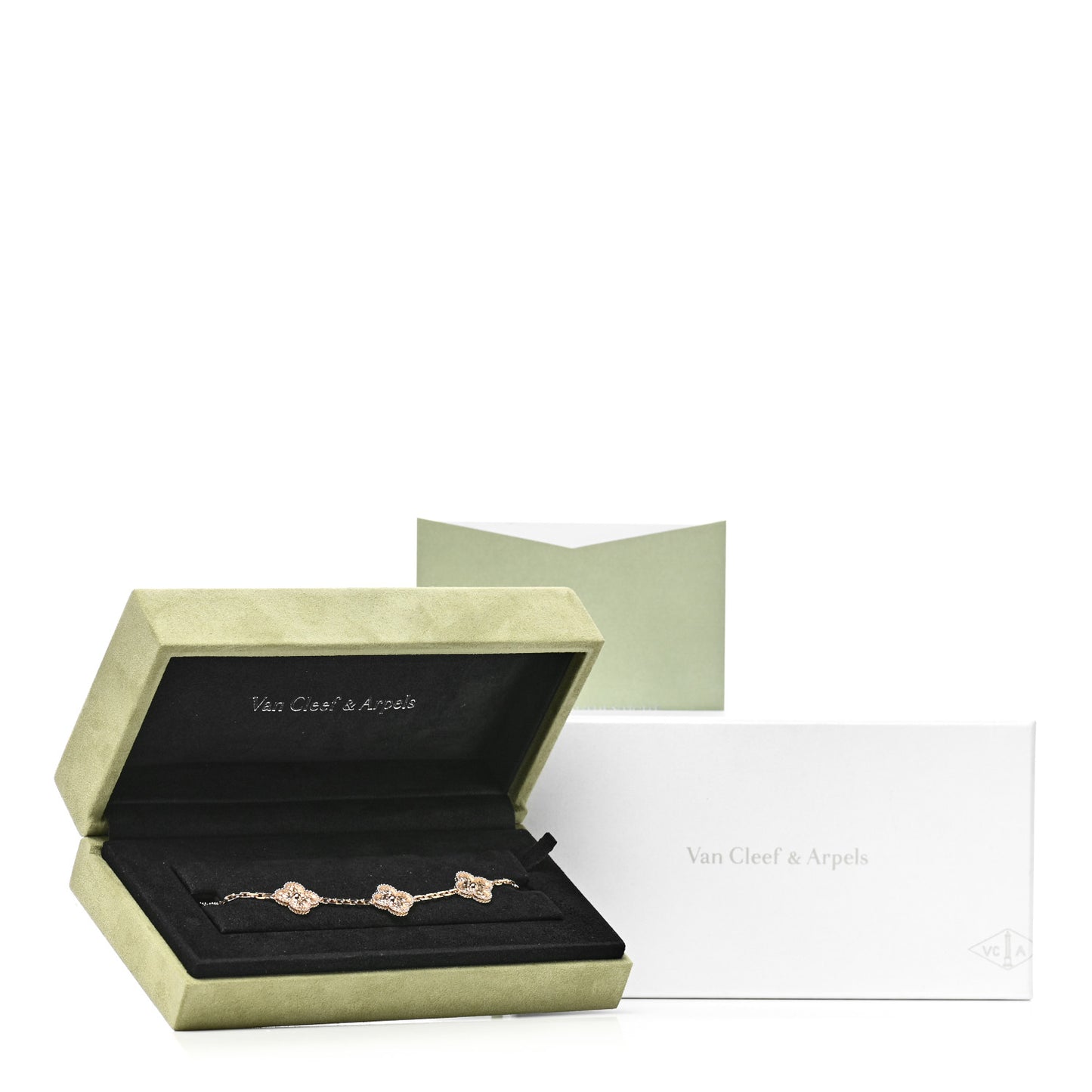 18K Yellow Gold 5 Motifs Vintage Alhambra Bracelet