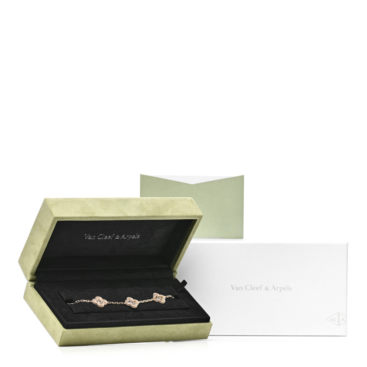 Van Cleef & Arpels 18K Yellow Gold 5 Motifs Vintage Alhambra Bracelet 5 of 5