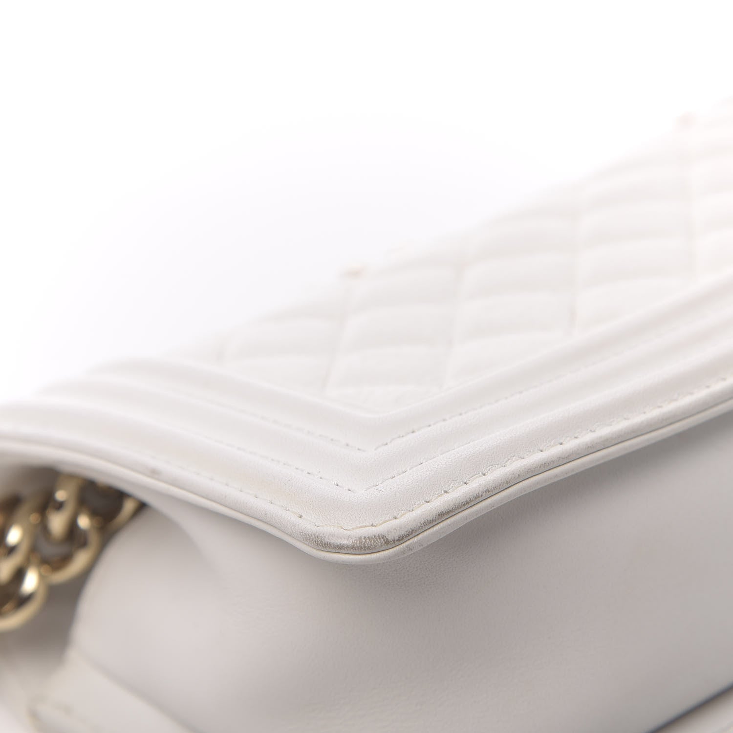 Chanel Calfskin Quilted Small Boy Flap White 10 of 16