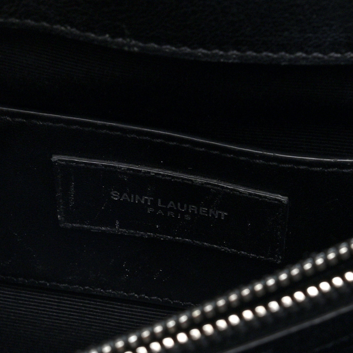 Sheepskin Matelasse Chevron Monogram Large College Satchel Black Tulip