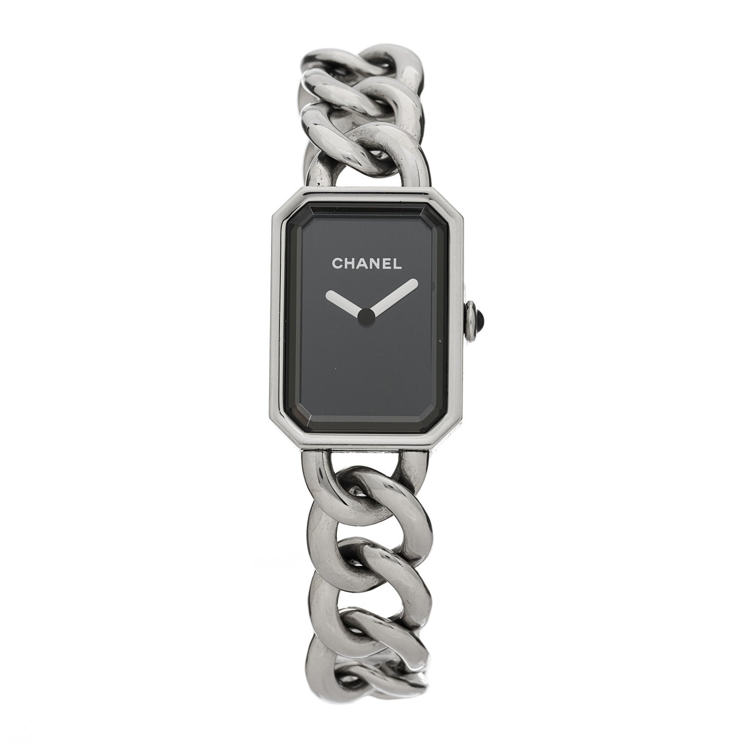 Chanel Stainless Steel 20mm Chain Premiere Quartz Watch Black 1 of 4