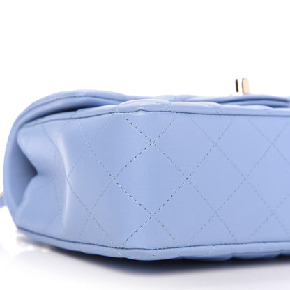 Chanel Lambskin Quilted Mini Rectangular Flap Light Blue 6 of 11