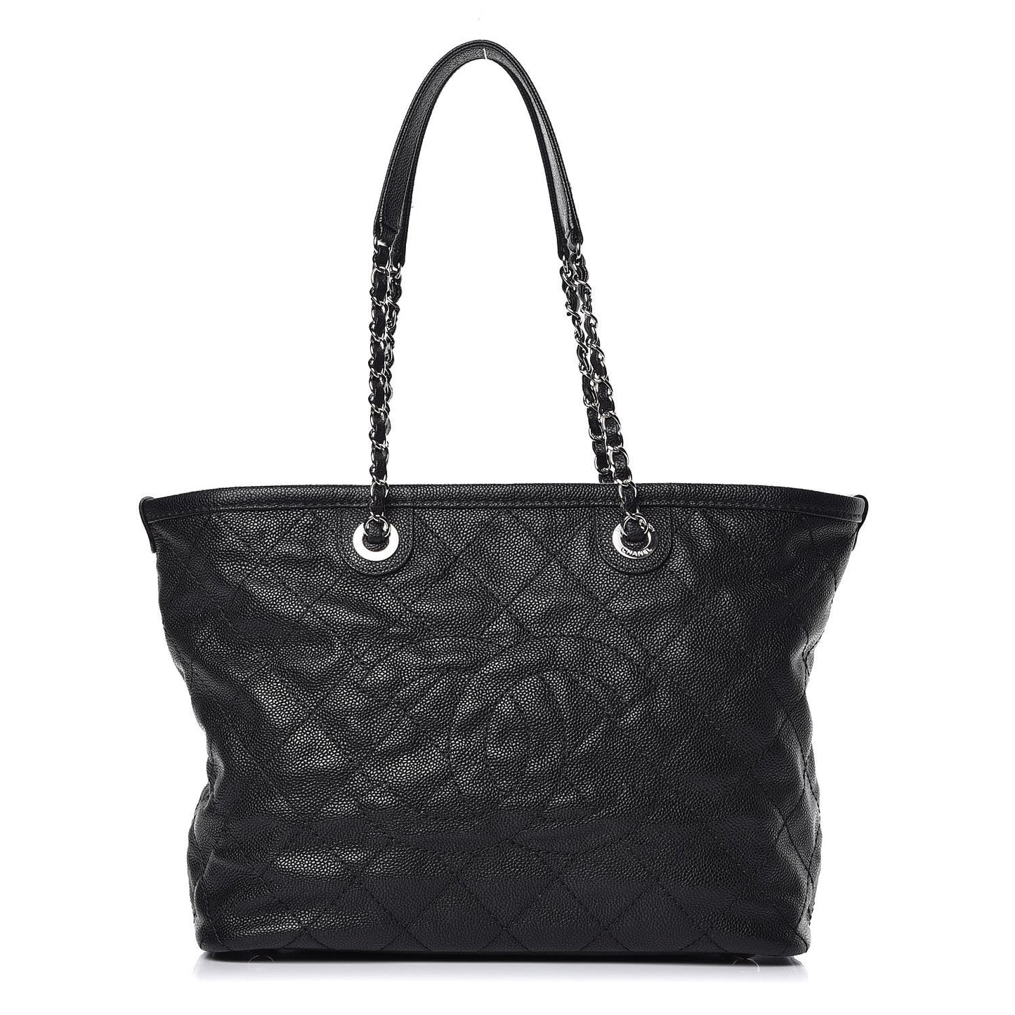 Grained Calfskin Daily Tote Black