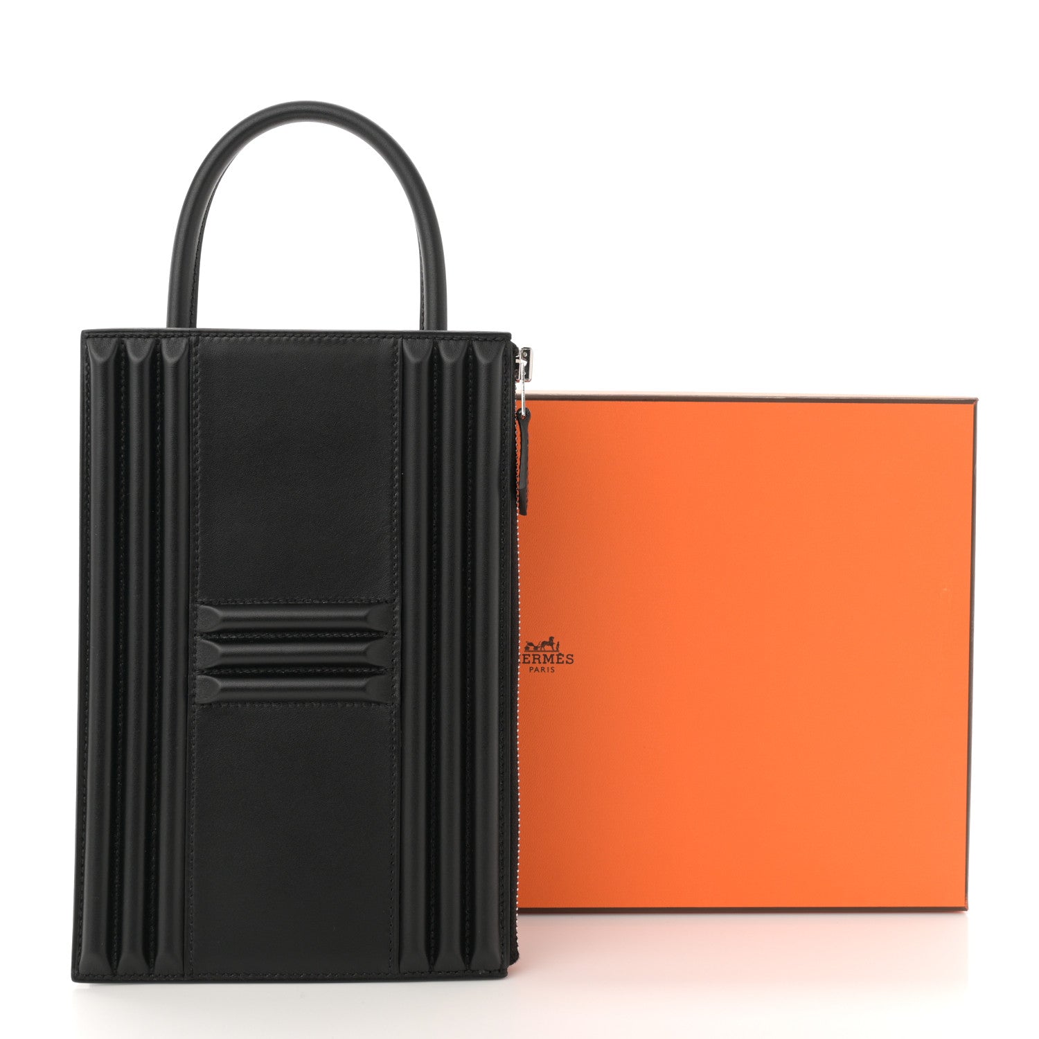 Hermes Tadelakt Kelly Cadena Clutch Black 11 of 11