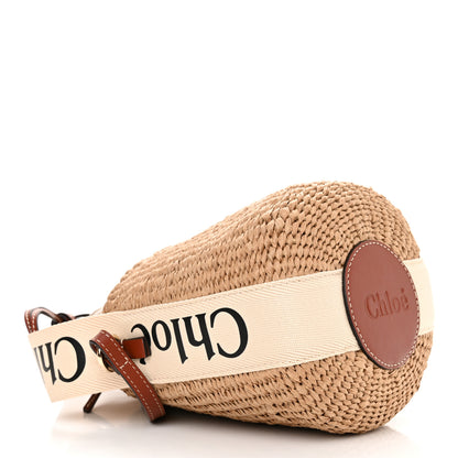 Chloe Raffia Calfskin Small Woody Basket Bag Brown 4 of 11