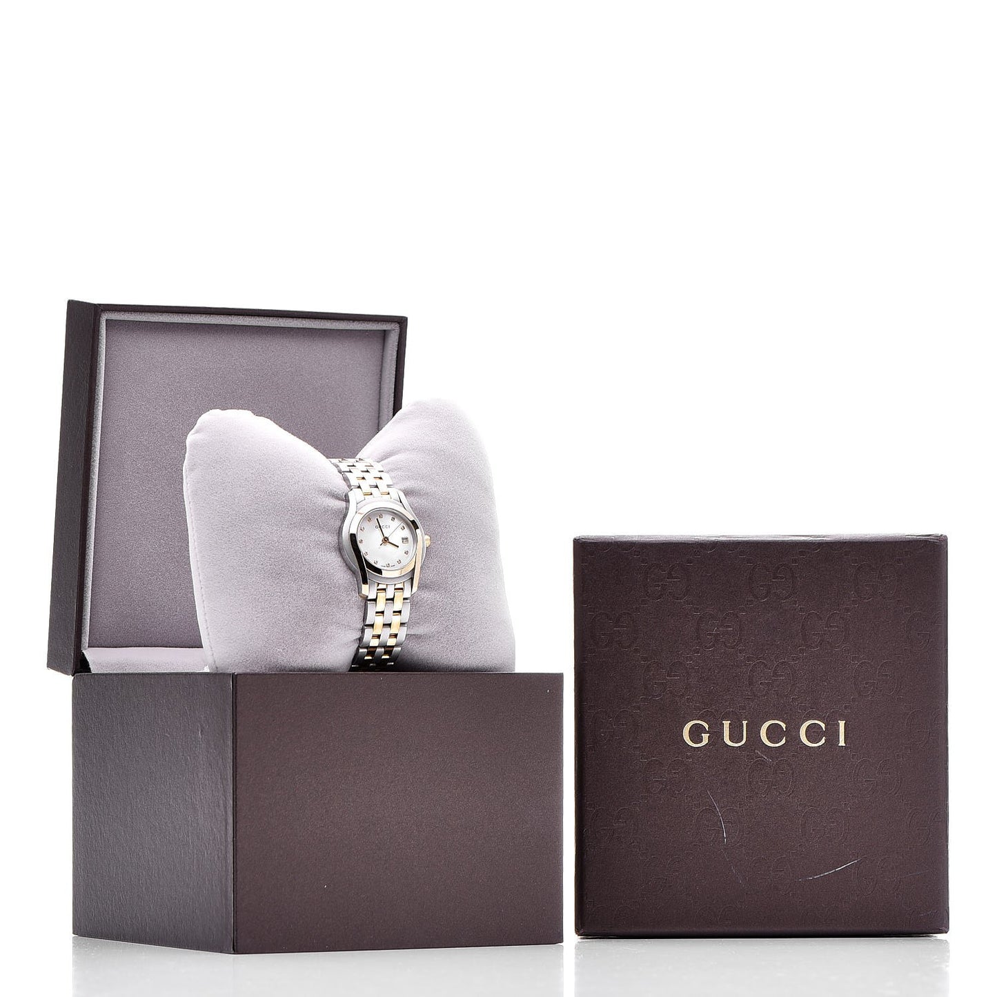 Stainless Steel Diamond Mother of Pearl 27mm G-Timeless Two Tone Quartz Watch