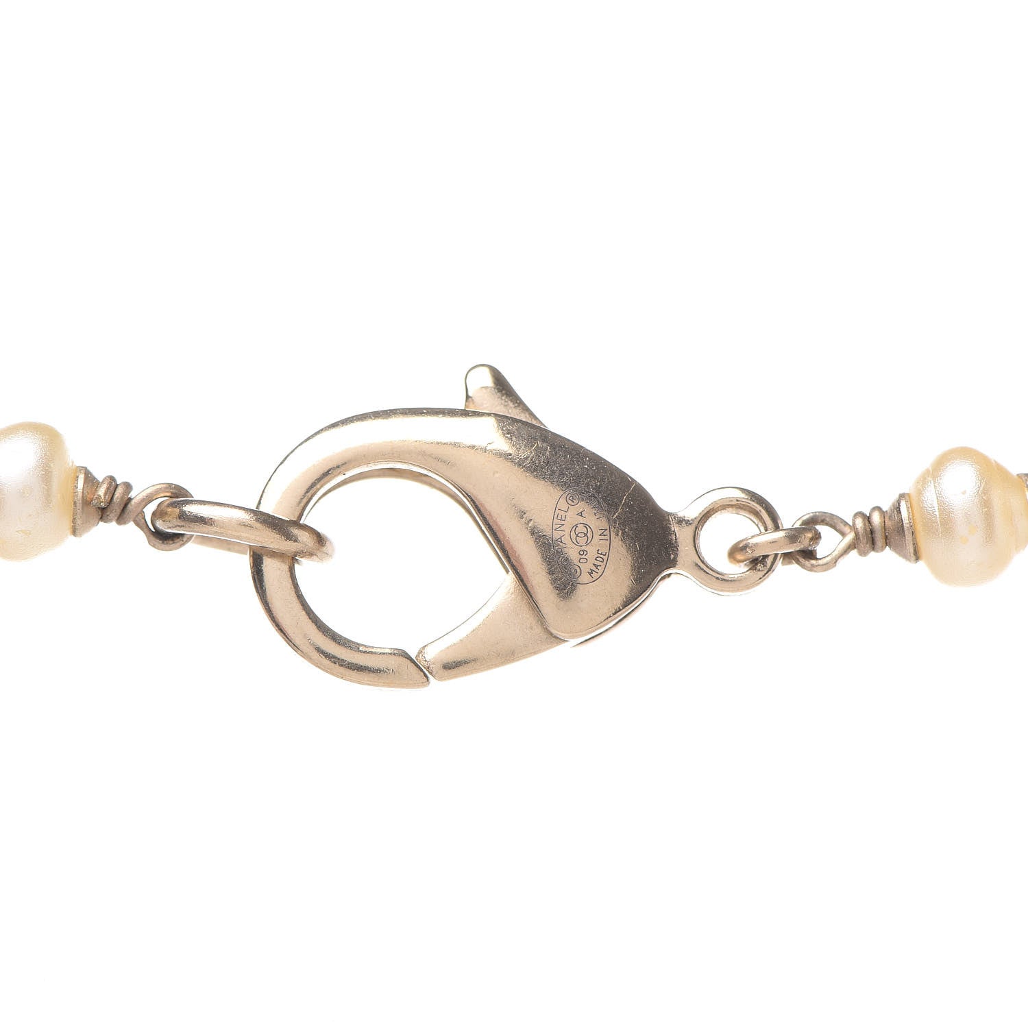 Chanel Pearl Crystal Baguette Beaded Wing Long Necklace Black Gold 4 of 9