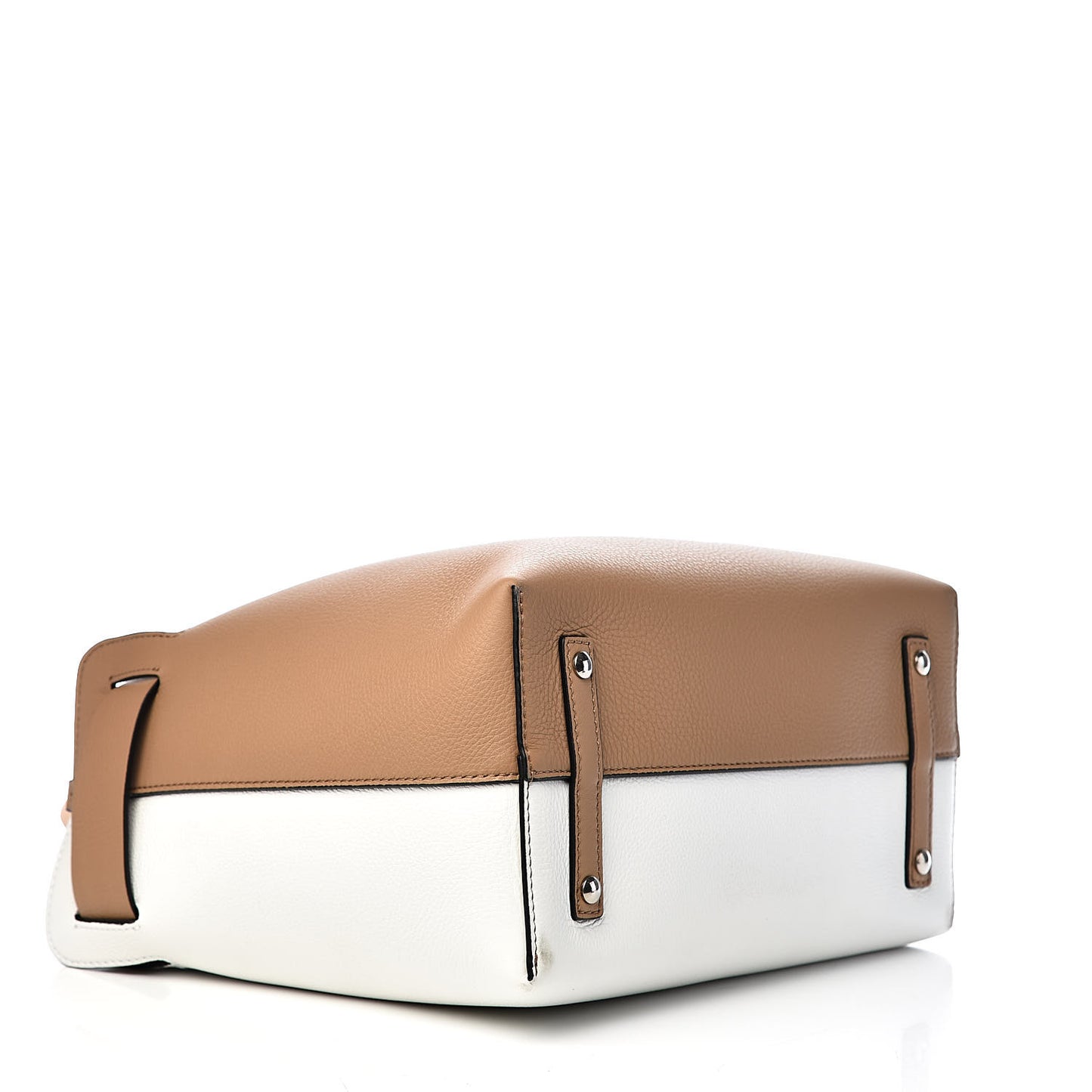 Soft Grain Calfskin Medium Belt Bag Light Camel Chalk White
