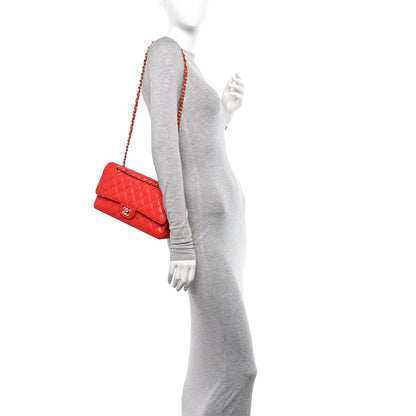 Chanel Caviar Quilted Medium Double Flap Red 2 of 11