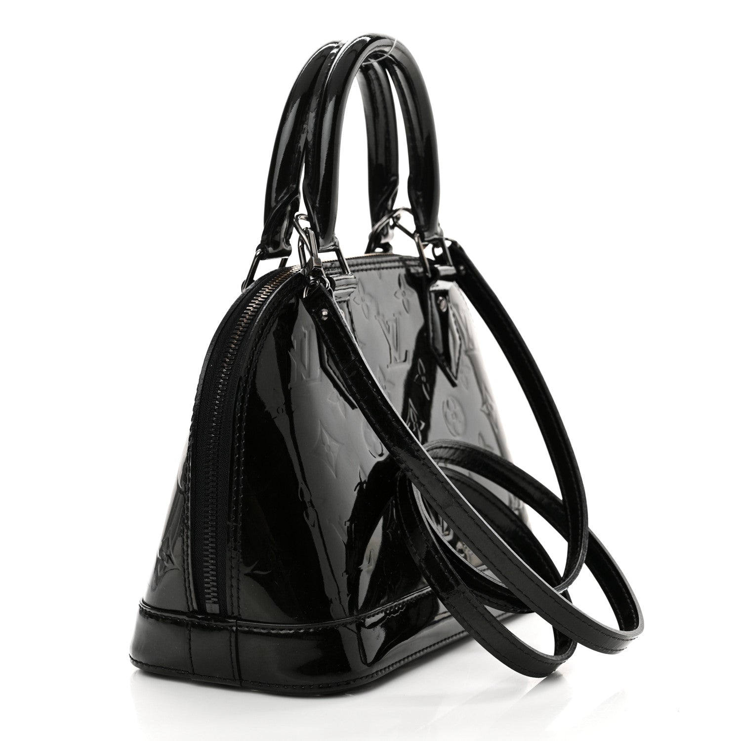 Louis Vuitton Vernis Alma BB Noir Magnetique 3 of 11