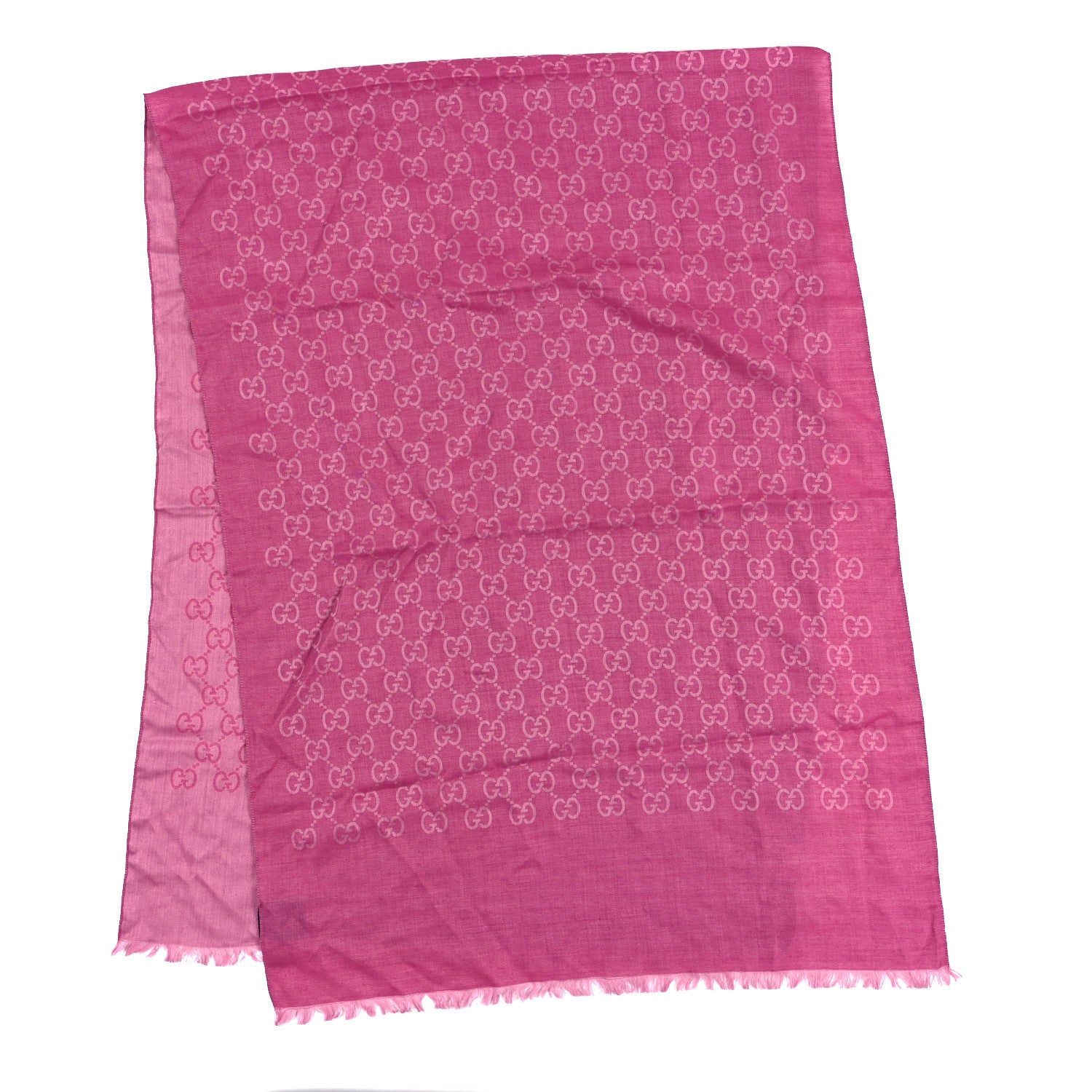 Gucci Wool Silk GG Monogram GGNat Scarf Roseate 2 of 4