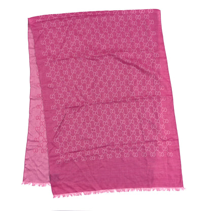 Gucci Wool Silk GG Monogram GGNat Scarf Roseate 2 of 4