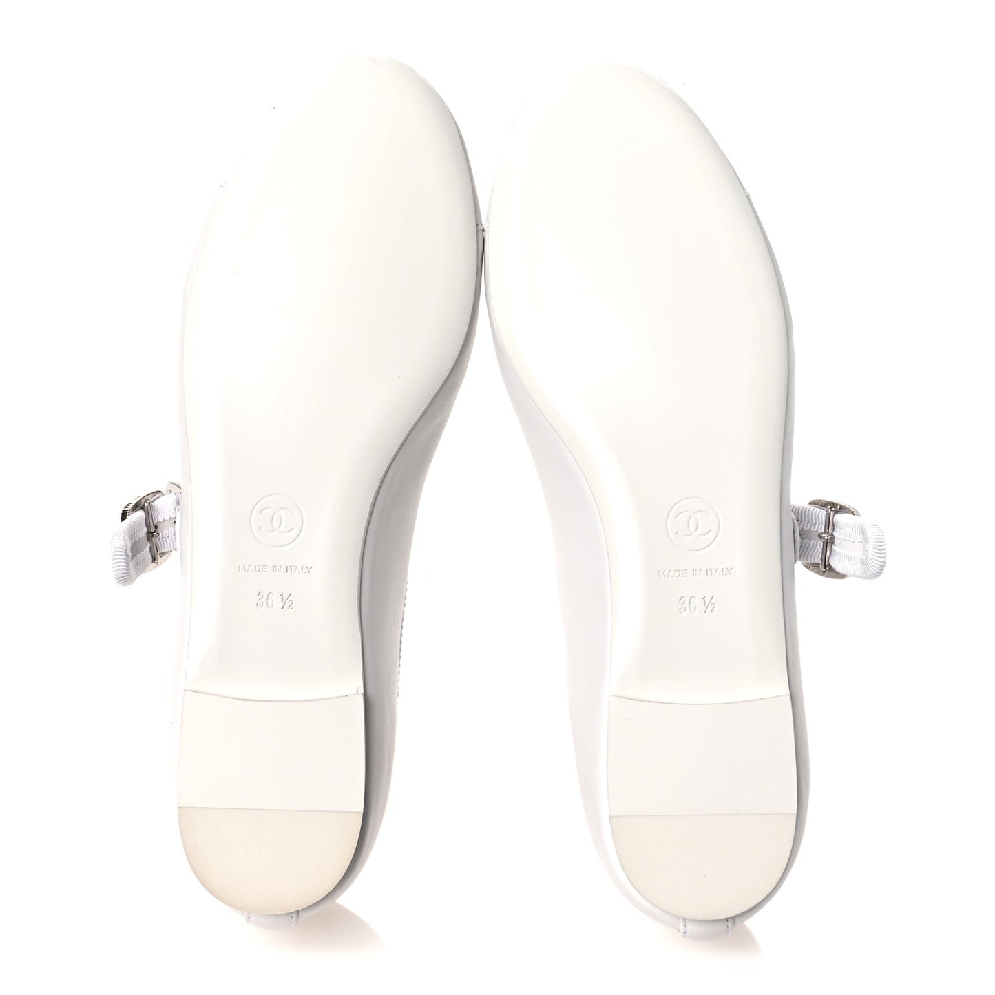 Lambskin Mary Jane Flats 36.5 White